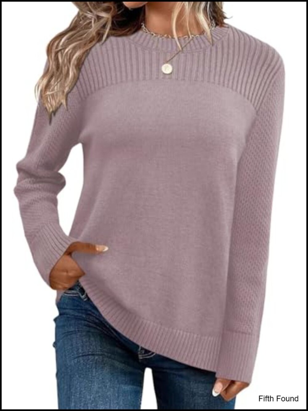 Women's Knit Pullover Sweater Long Sleeve Crewneck Lightweight Top
